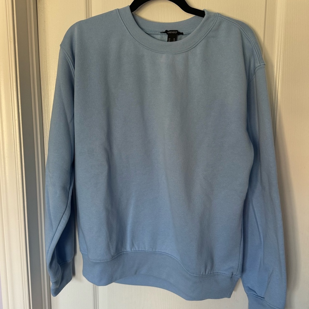 Forever 21 light blue Crewneck